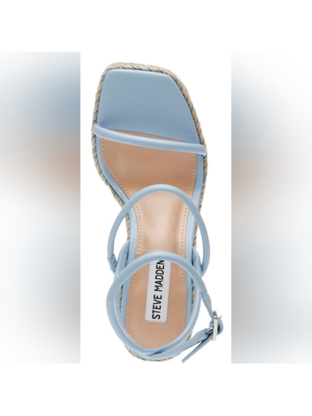 Steve Madden Pastel Blue Strappy Espadrille Sandals - Picture 3 of 7